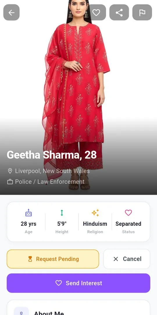 Matchdiary App - Profile Details